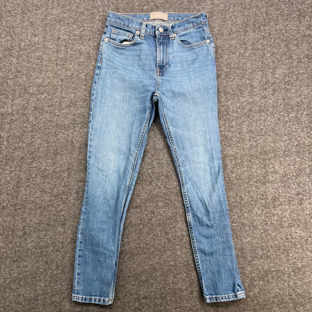 Everlane Womens High Rise Skinny Ankle Jeans Medium Wash Blue Size 26 Stretch